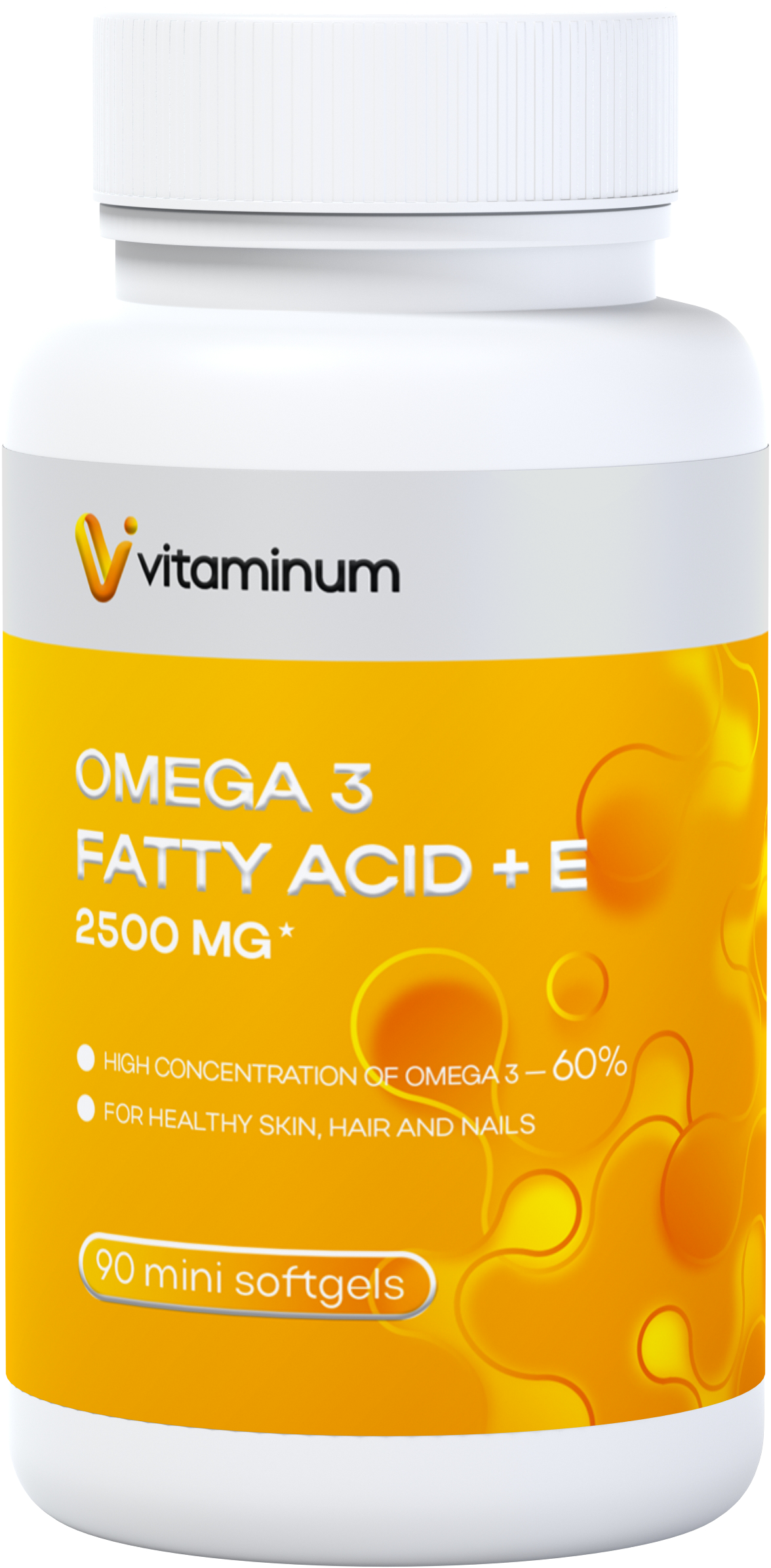  Vitaminum ОМЕГА 3 60% + витамин Е (2500 MG*) 90 капсул 700 мг   в Югорске