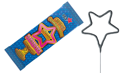  Бенгальские свечи фигурные 2 шт "Звездочка"  в Югорске